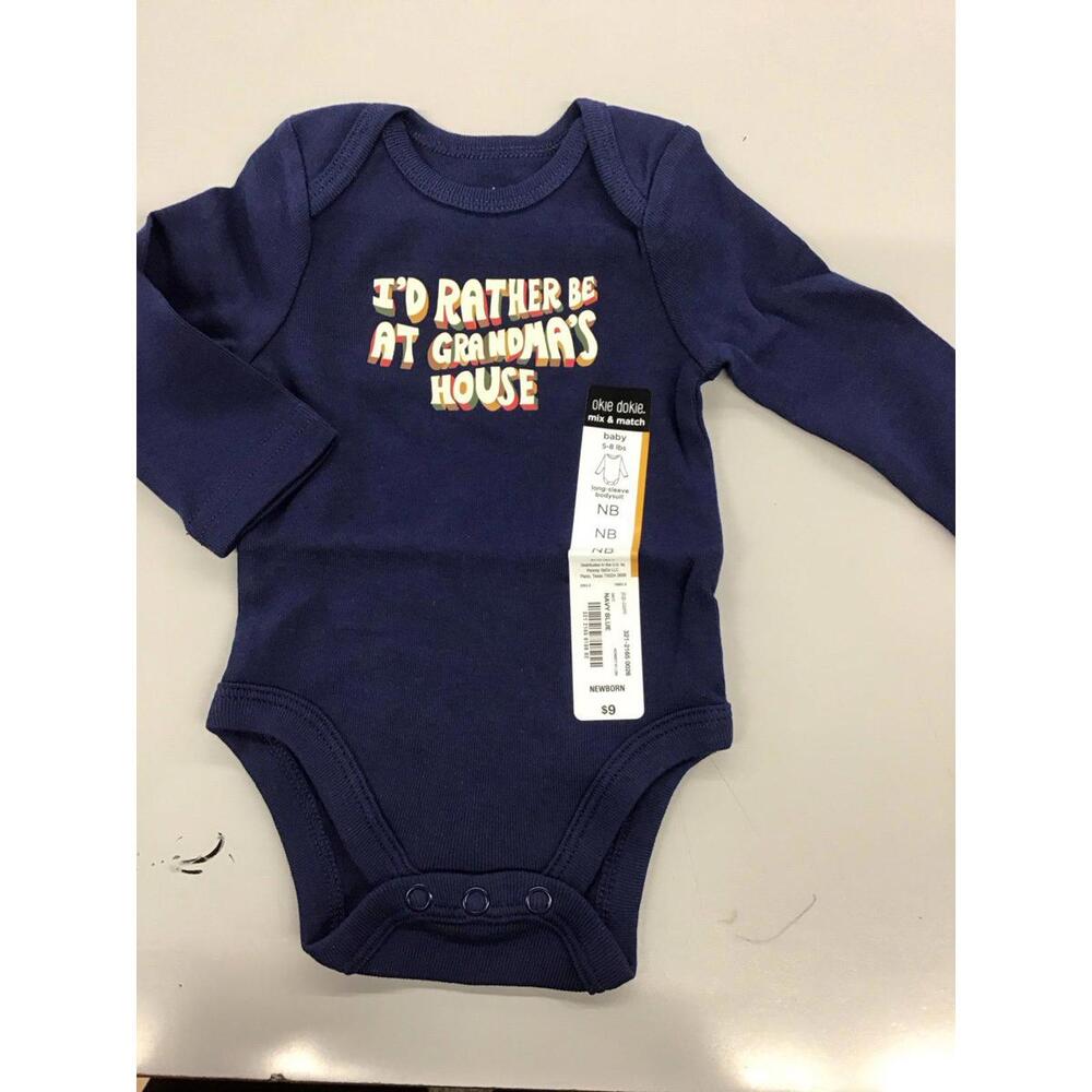 Okie doke newborn long sleeve bodysuit I’d rather be at gmas new from JCPenney